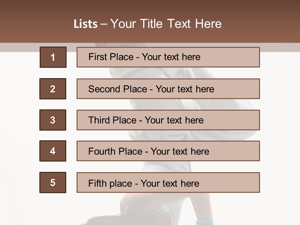Aerobics Young Balance PowerPoint Template