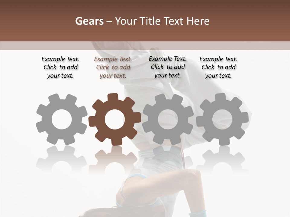 Aerobics Young Balance PowerPoint Template