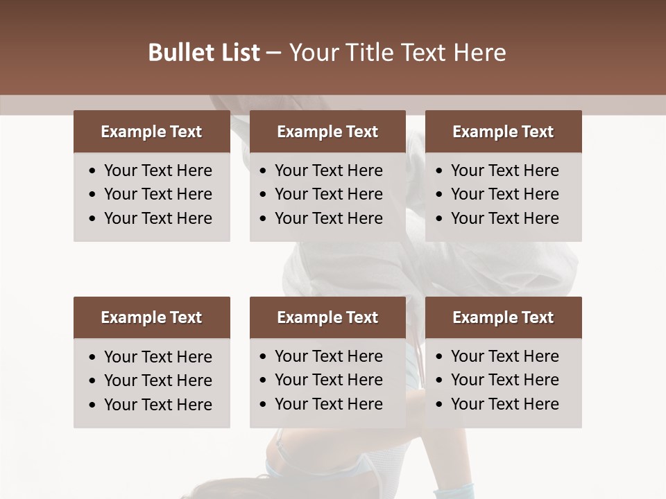 Aerobics Young Balance PowerPoint Template