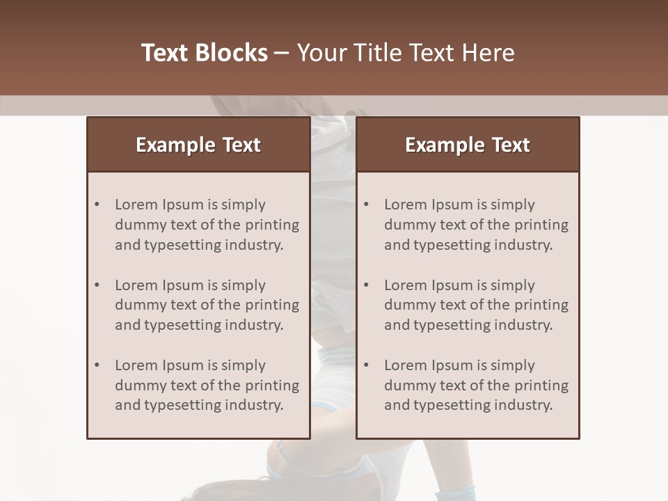 Aerobics Young Balance PowerPoint Template