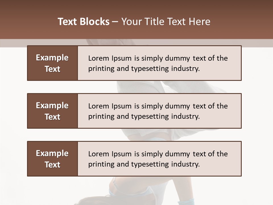 Aerobics Young Balance PowerPoint Template