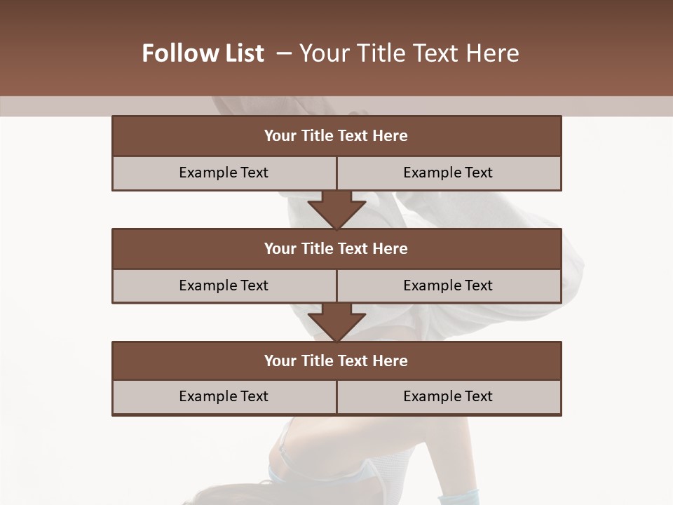 Aerobics Young Balance PowerPoint Template
