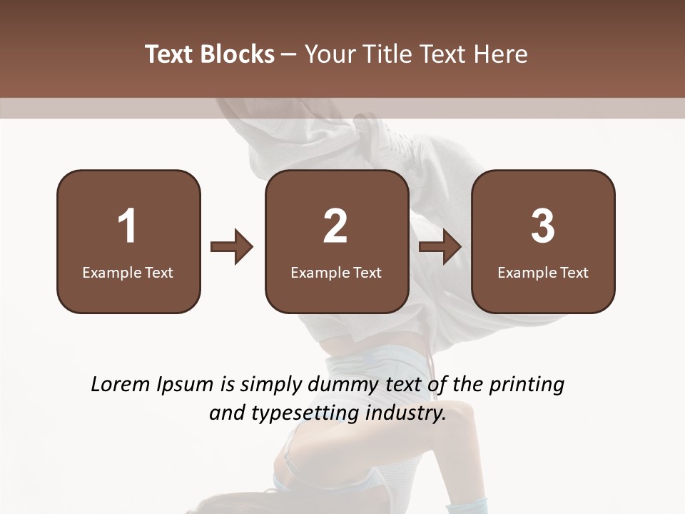 Aerobics Young Balance PowerPoint Template