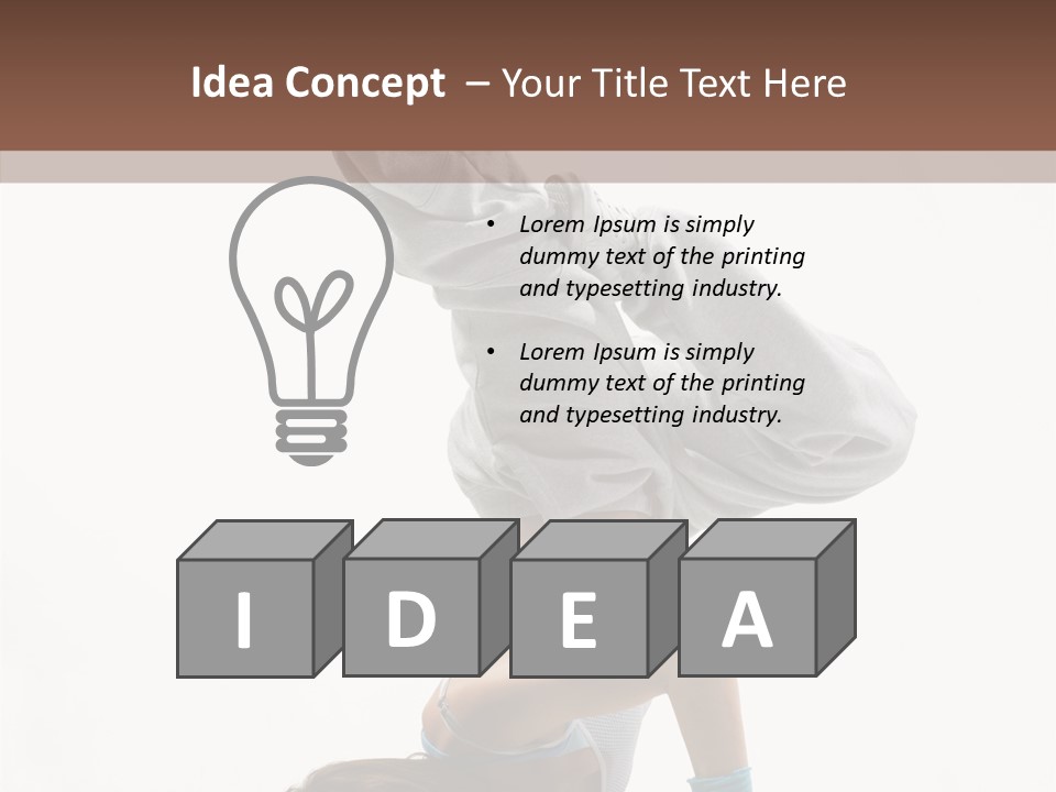 Aerobics Young Balance PowerPoint Template