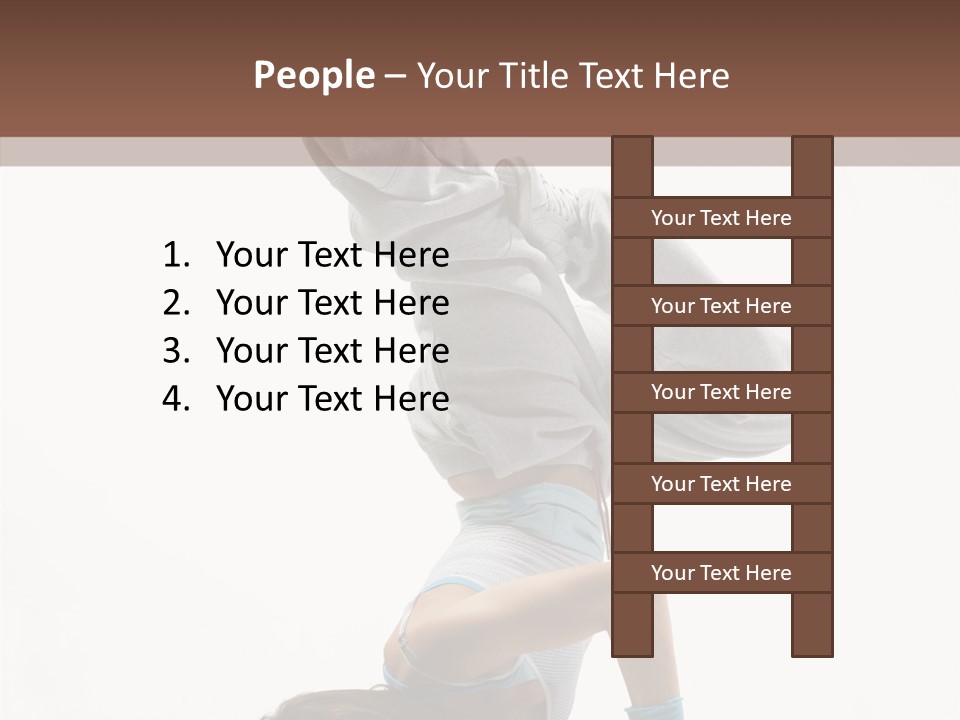 Aerobics Young Balance PowerPoint Template