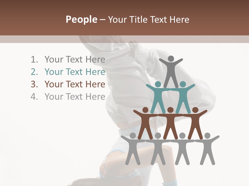 Aerobics Young Balance PowerPoint Template