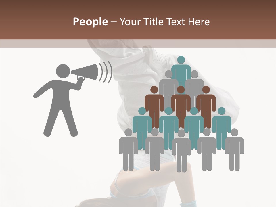 Aerobics Young Balance PowerPoint Template