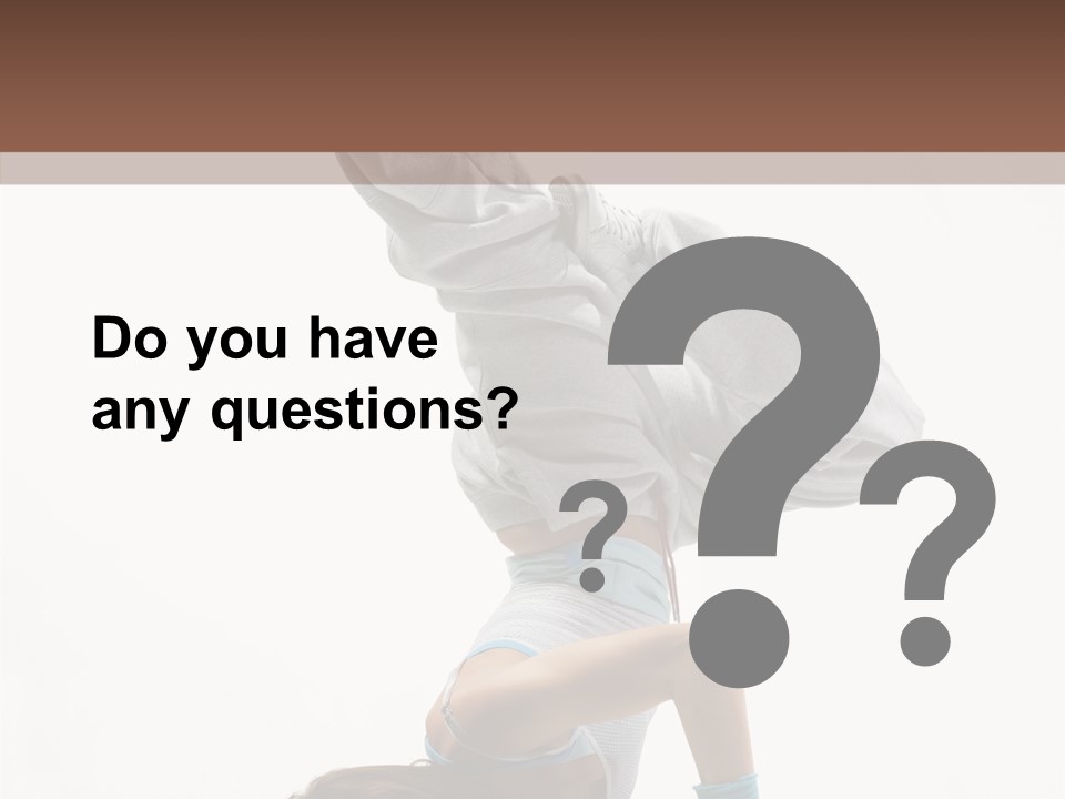 Aerobics Young Balance PowerPoint Template