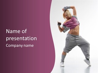 Action Breakdance Performer PowerPoint Template