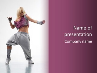 Elegance Aerobics Pose PowerPoint Template