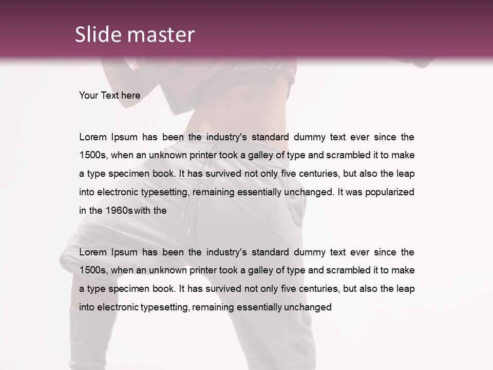 Elegance Aerobics Pose PowerPoint Template