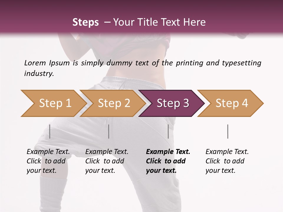 Elegance Aerobics Pose PowerPoint Template