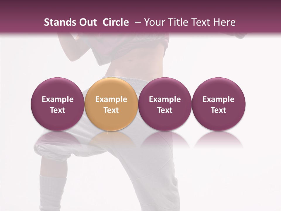 Elegance Aerobics Pose PowerPoint Template