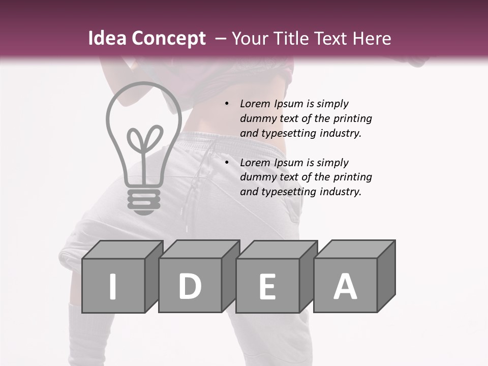 Elegance Aerobics Pose PowerPoint Template