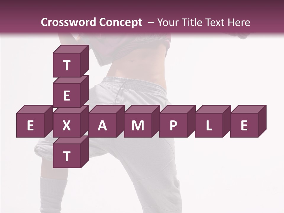 Elegance Aerobics Pose PowerPoint Template