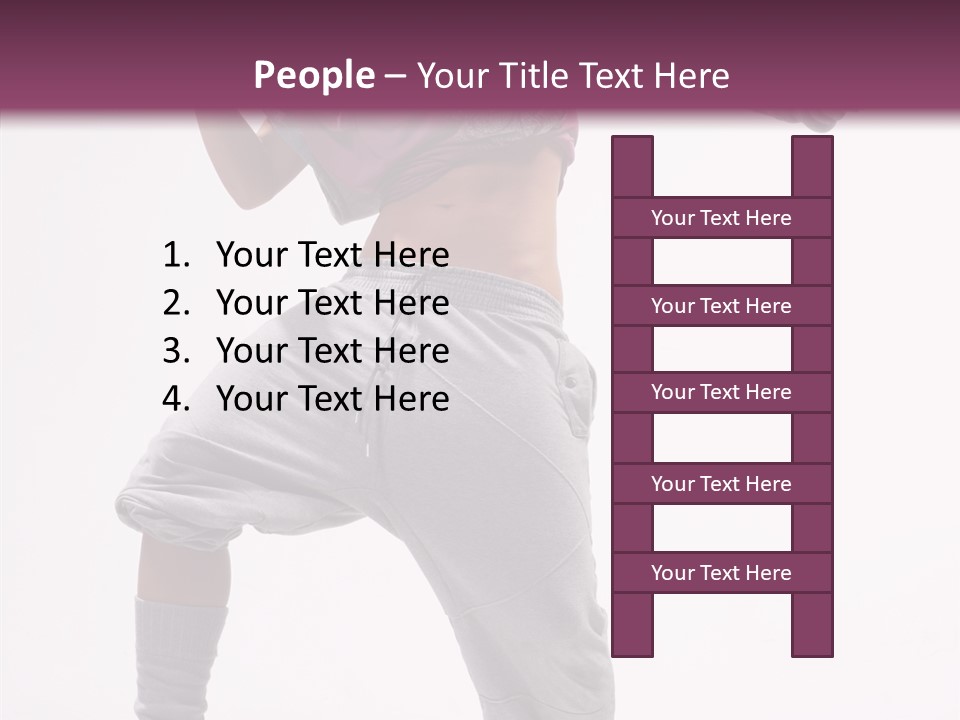 Elegance Aerobics Pose PowerPoint Template