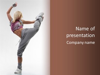 Fitness Woman Dance PowerPoint Template