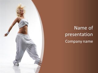 Young Girl Performance PowerPoint Template