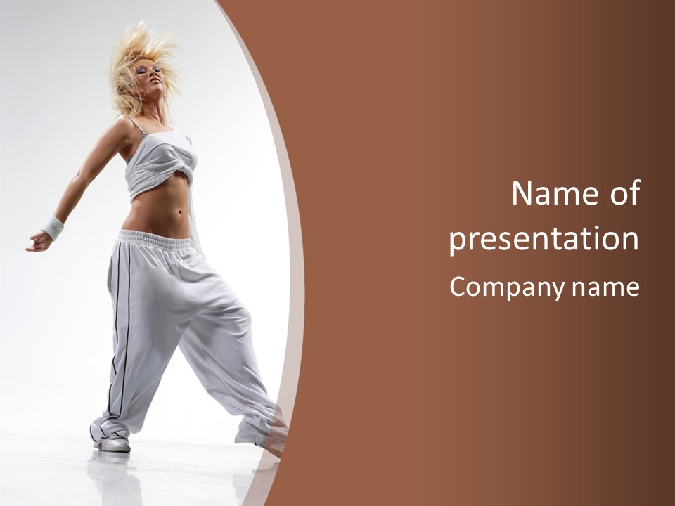 Young Girl Performance PowerPoint Template