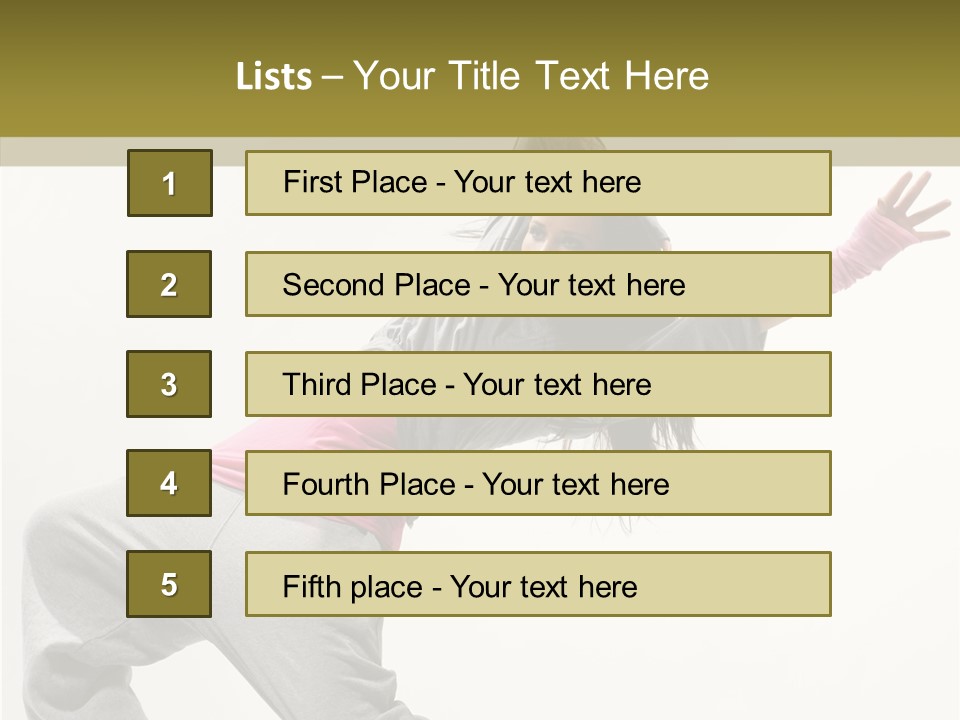 Dancer Exercise Action PowerPoint Template