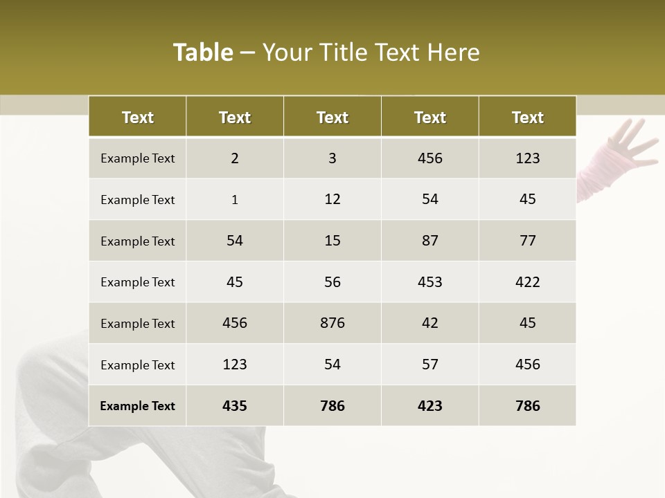 Dancer Exercise Action PowerPoint Template