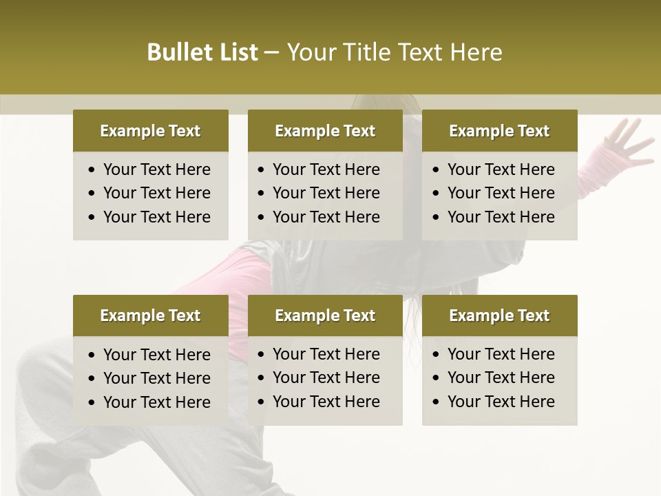 Dancer Exercise Action PowerPoint Template
