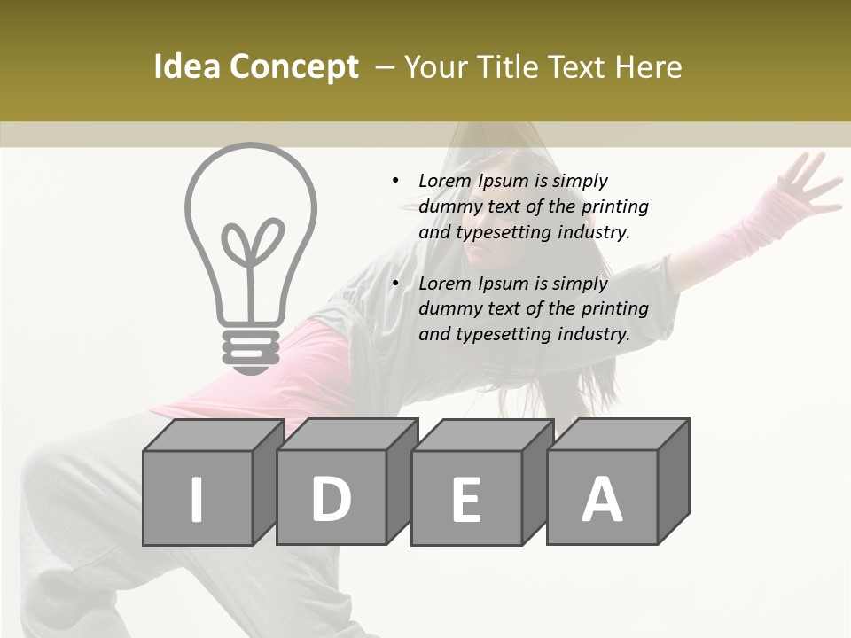 Dancer Exercise Action PowerPoint Template