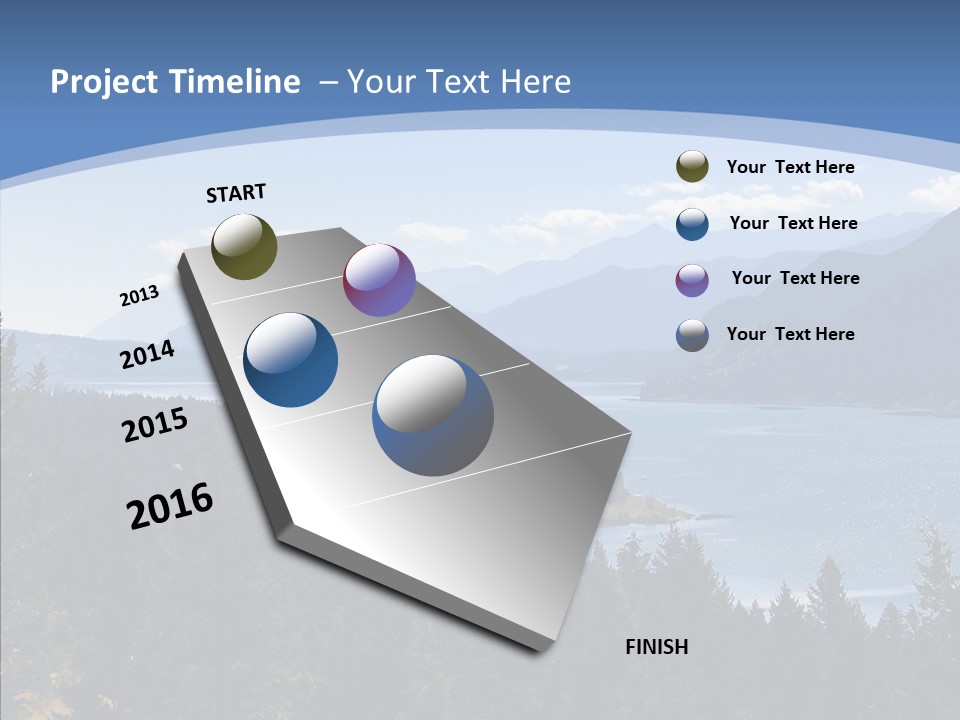 Mountain National Glacier PowerPoint Template