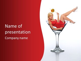 Girl Woman Liquid PowerPoint Template