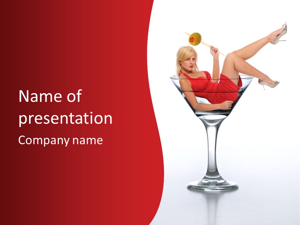 Girl Woman Liquid PowerPoint Template