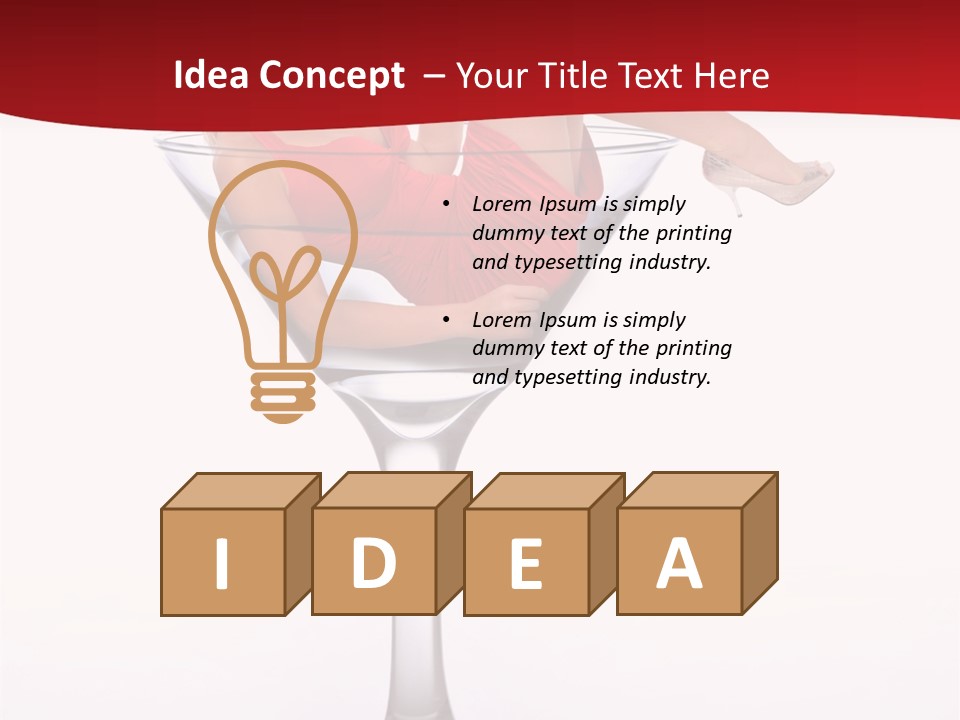 Girl Woman Liquid PowerPoint Template