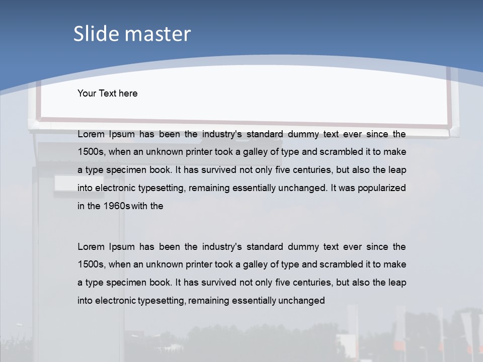 Sign Commercial Roadside PowerPoint Template