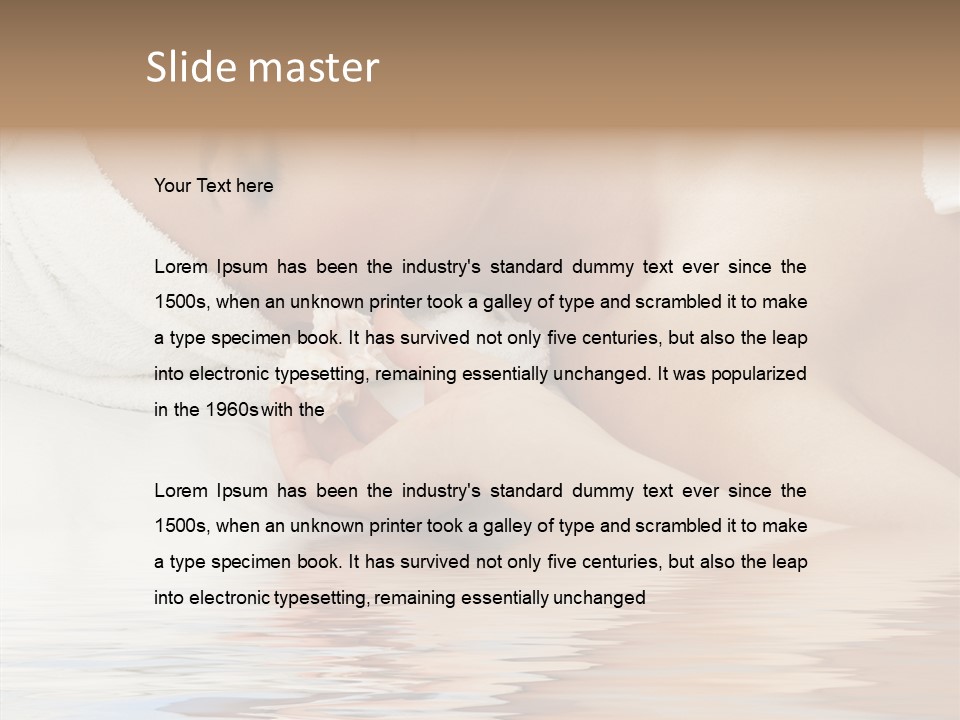 Woman Harmony White PowerPoint Template