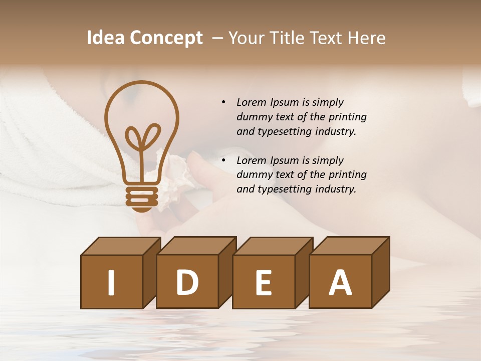 Woman Harmony White PowerPoint Template