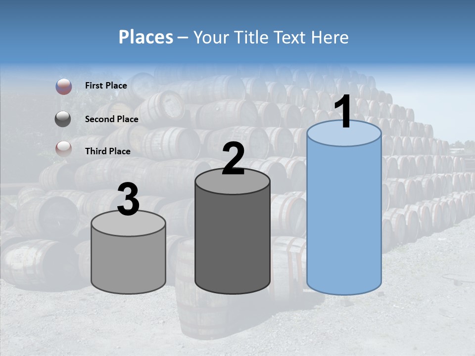 Stacked Alcohol Container PowerPoint Template