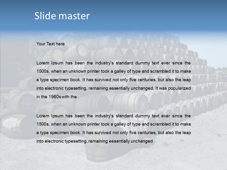 Stacked Alcohol Container PowerPoint Template