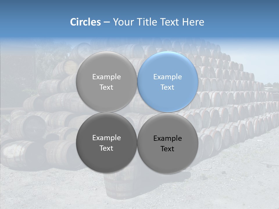 Stacked Alcohol Container PowerPoint Template