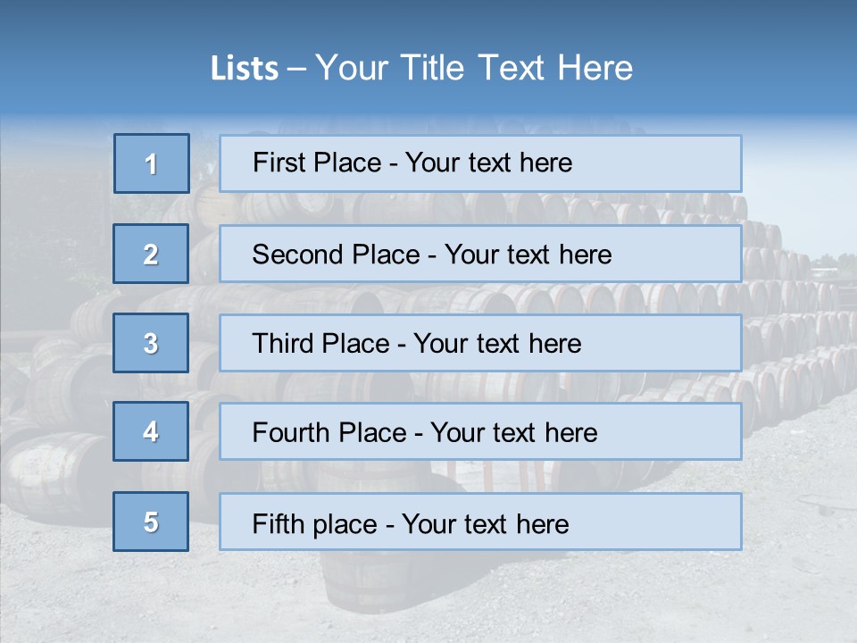 Stacked Alcohol Container PowerPoint Template