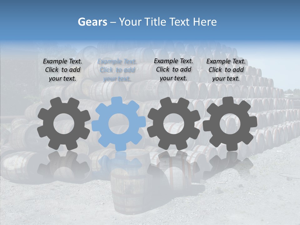 Stacked Alcohol Container PowerPoint Template