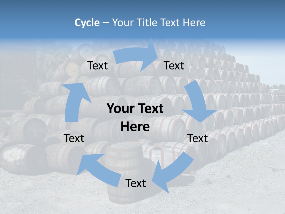 Stacked Alcohol Container PowerPoint Template