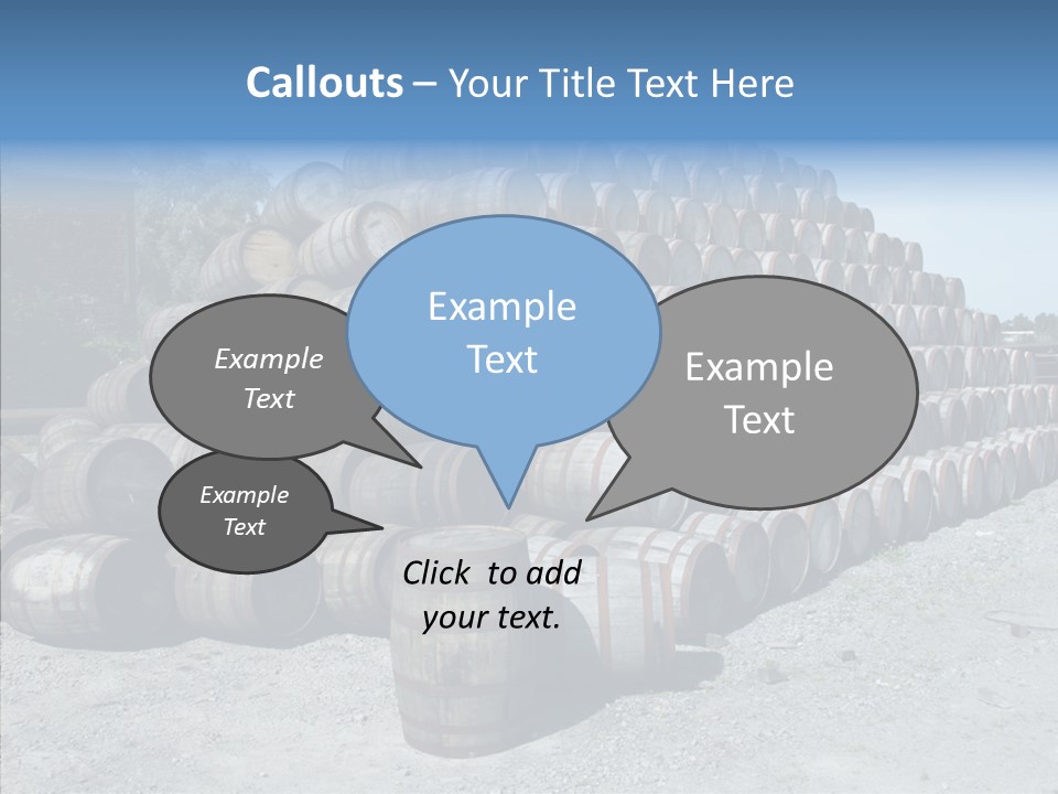 Stacked Alcohol Container PowerPoint Template