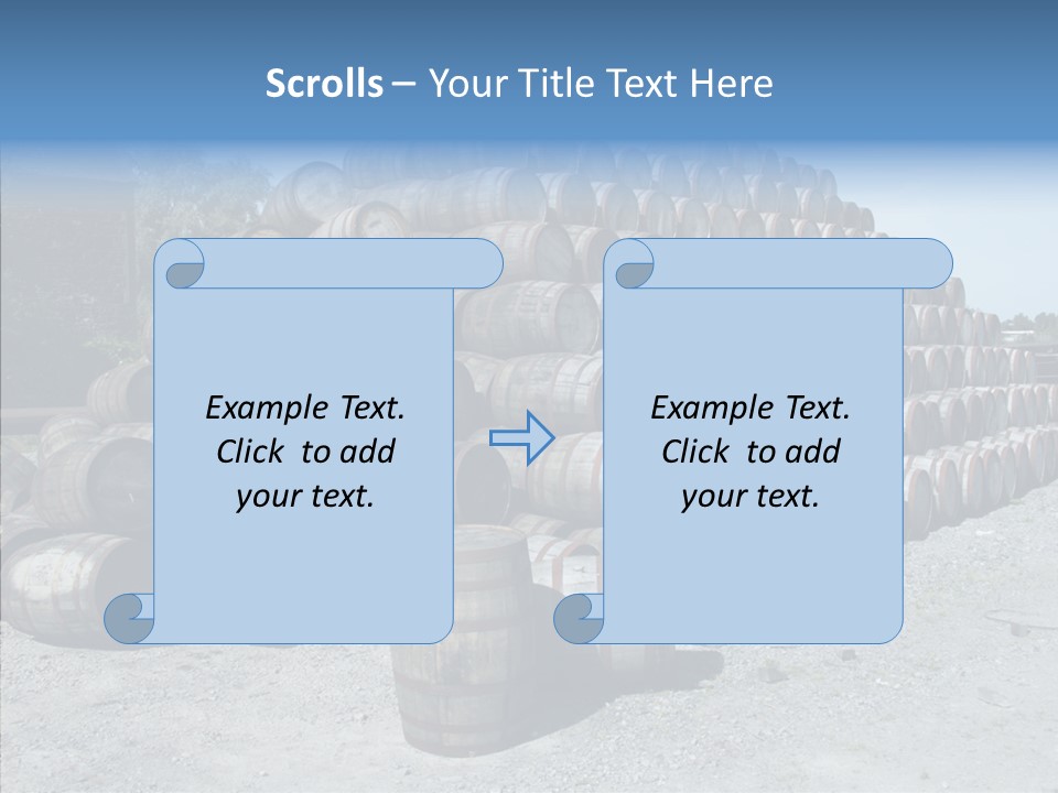 Stacked Alcohol Container PowerPoint Template
