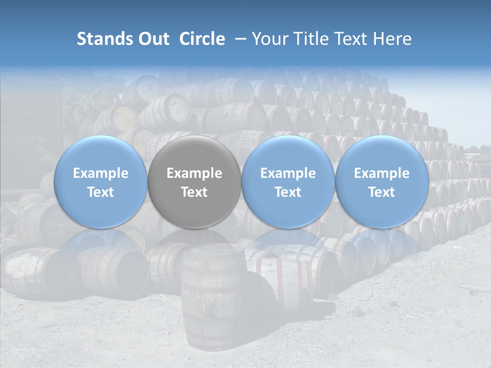 Stacked Alcohol Container PowerPoint Template