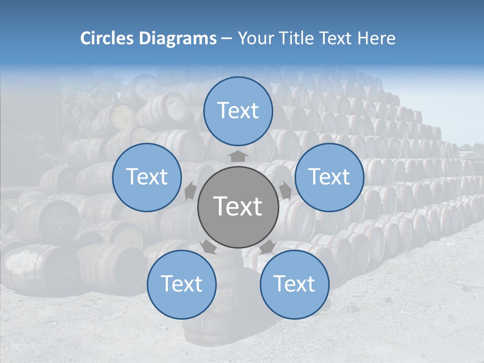 Stacked Alcohol Container PowerPoint Template