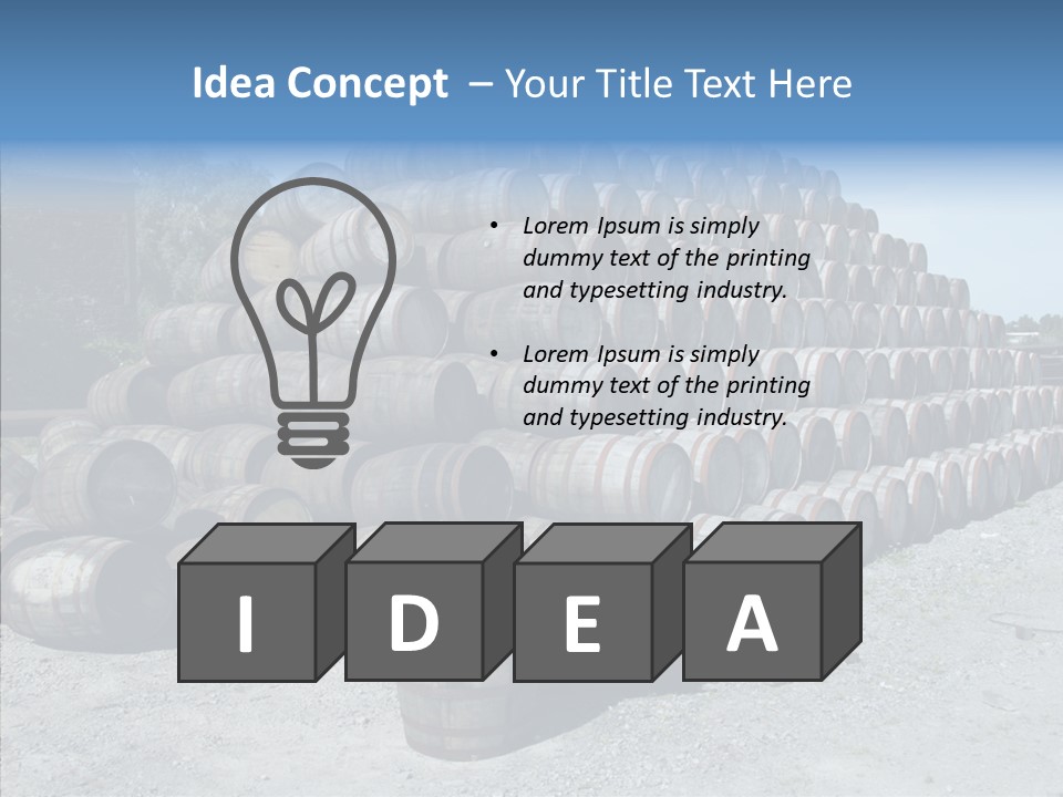 Stacked Alcohol Container PowerPoint Template