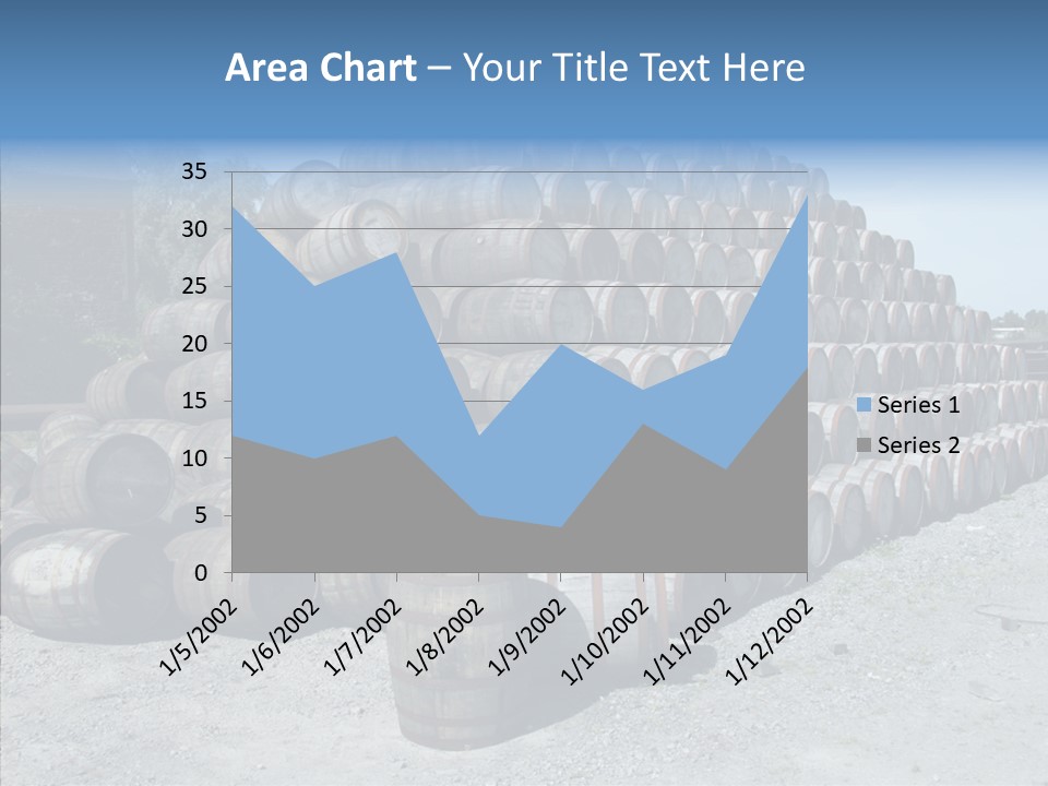Stacked Alcohol Container PowerPoint Template