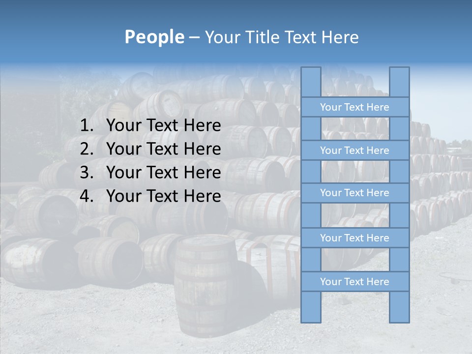 Stacked Alcohol Container PowerPoint Template