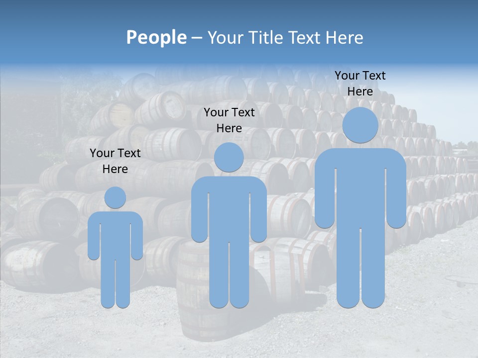 Stacked Alcohol Container PowerPoint Template