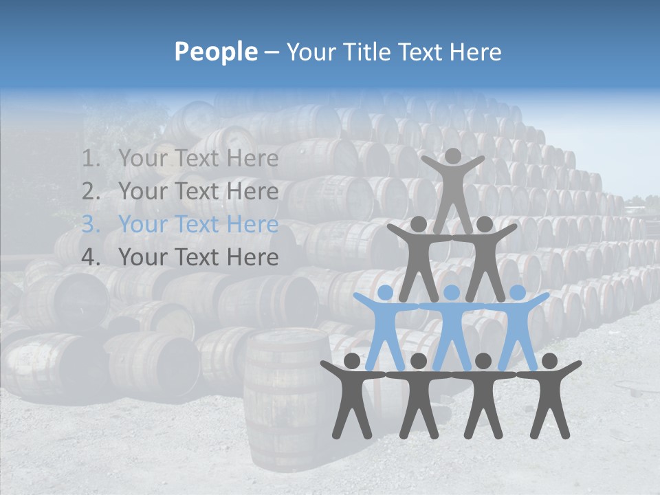 Stacked Alcohol Container PowerPoint Template
