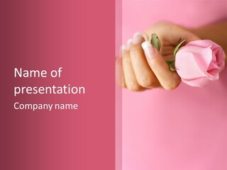 Giving Palms Pink PowerPoint Template